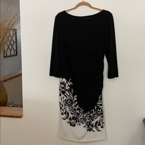 Ralph Lauren black and white floral dress